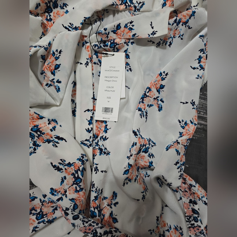 LUXURY DESIGNER Veronica beard NWT Tags Megan Floral Dress Size 14. Rare